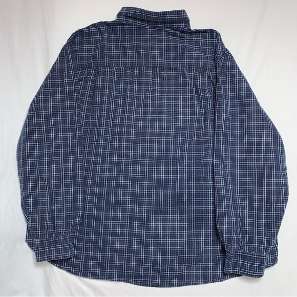 KNIGHTSBRIDGE Wrinkle Resistant Shirt Men's 4X Blue Plaid Long Sleeve Button Up - Picture 2 of 6